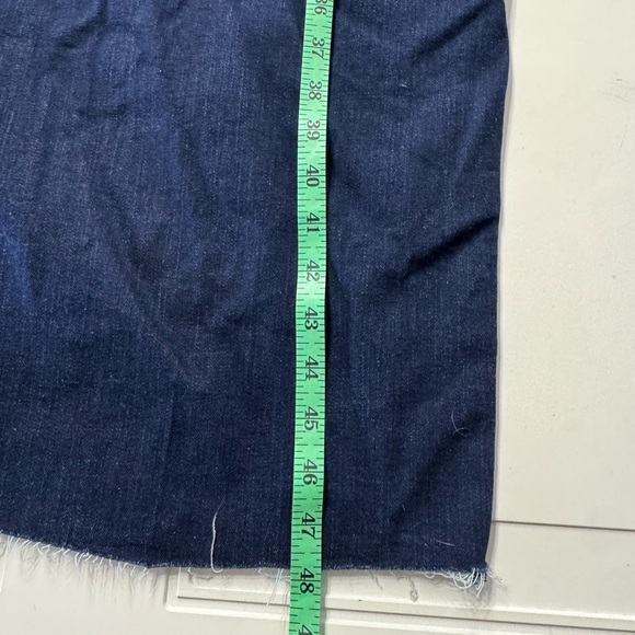 NWT Zara The Fitted Denim Dress Back Zip Strapless Bodycon Midi Dress Small - Picture 6 of 8